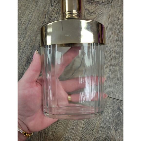New Vintage Glass Flask With Two Tone Brown Faux Leather Case - Picture 8 of 8